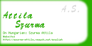 attila szurma business card